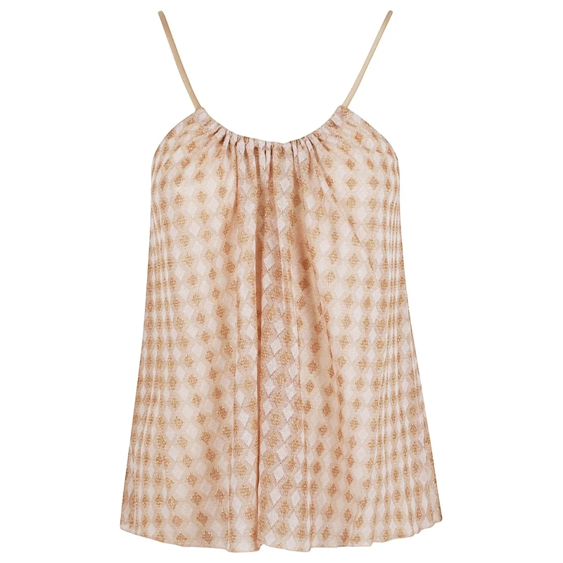 Forte Forte Blouse Nude And Neutral Top With Gathered Neckline Neutrals