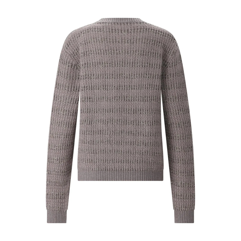 Fabiana Filippi Pullover Pullover aus Wolle-Alpaka-Mix grau(Image 3)