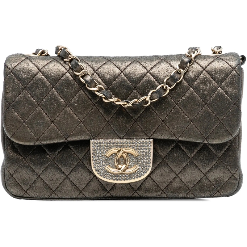 Chanel Sac à bandoulière Small Metallic Iridescent Pearl CC Crystal Single  braun