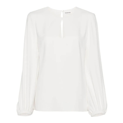 P.A.R.O.S.H. White Round Collar Shirt White Shirts