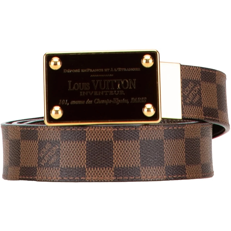 Louis Vuitton Ceinture réversible Damier Ebene Inventeur Reversible Belt braun