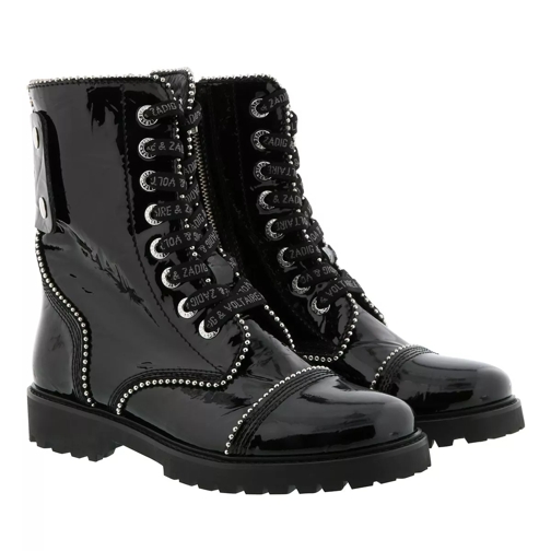 Zadig & Voltaire Joe Wrinkle Pat Boot Leather Black Ankle Boot