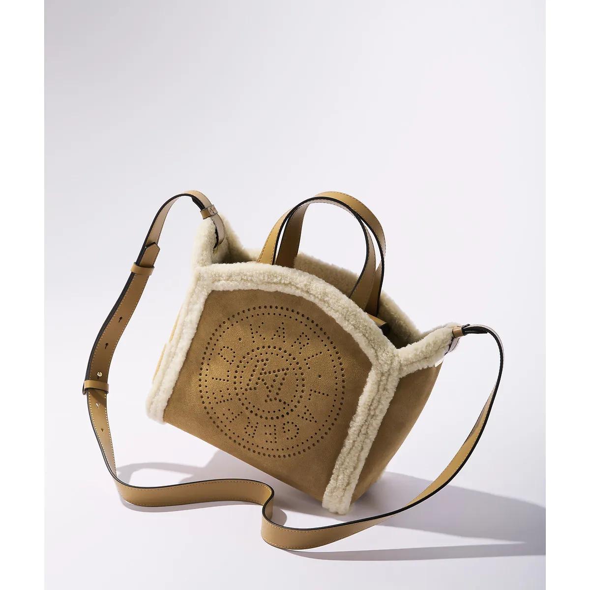 Thumbnail - Karl Lagerfeld Shopper - K/Circle kleine Tote Bag mit Lammfell - Gr. unisize - in Braun - für Damen