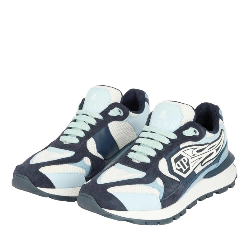 Philipp Plein Low-Top-Sneaker Mit diesen Predator-Sneakern in Lo-Top-Form aus ge hell-blau(Image 3)