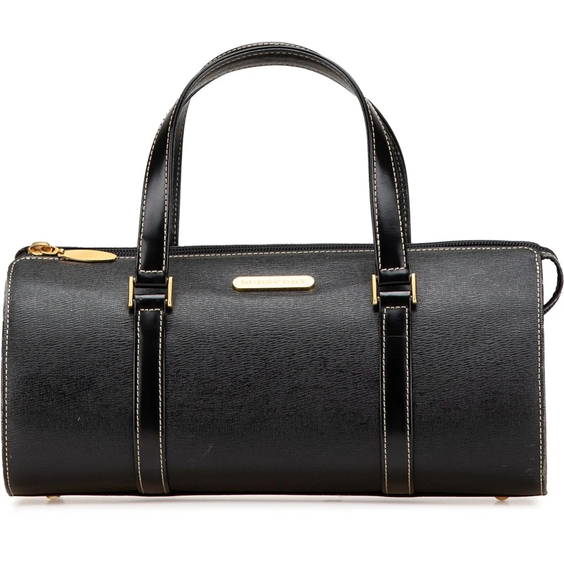 Burberry Tote Leather Handbag schwarz