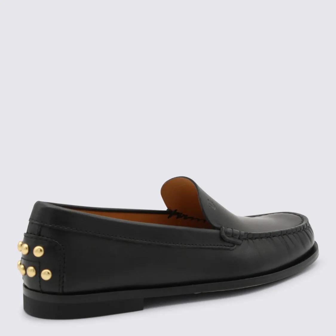 Thumbnail - Black Leather Loafers - Gr. 38,5 (EU) - in Schwarz