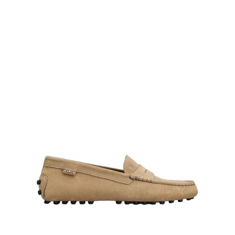 Tod's Ballerinas Classic Brown Leather Moccasins With Distinctive D Brown