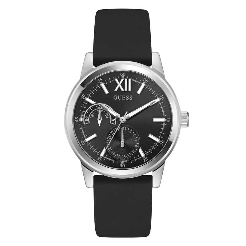 Guess Quarzuhr Quarz-Analoguhr Emerson silber