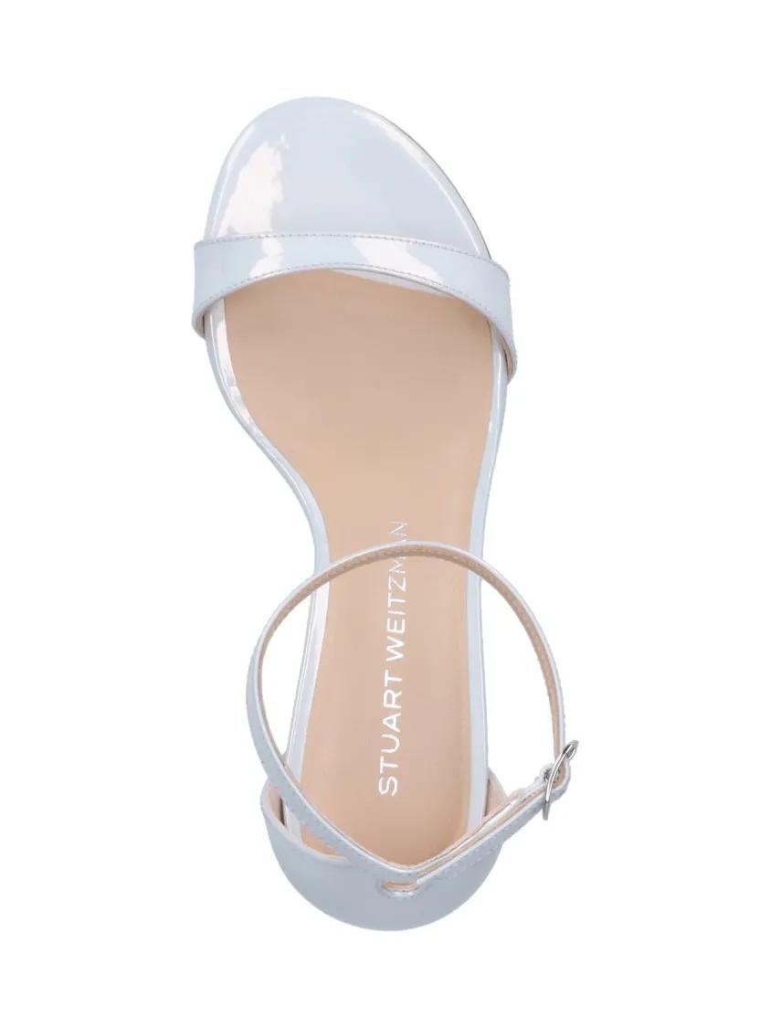 Thumbnail - Stuart Weitzman Sandalen - "Nudist Ii 75" Slingback Sandals – Silver - für Damen