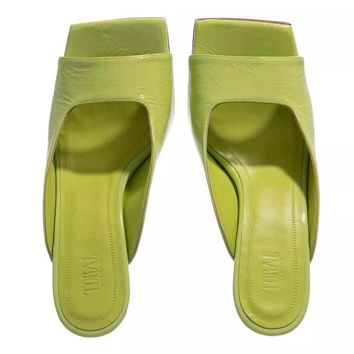 toral sandales, toral textured leather sandals en vert - pour dames