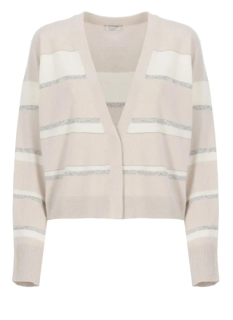 Peserico - Wool Blend Cardigan - Größe 38 - beige