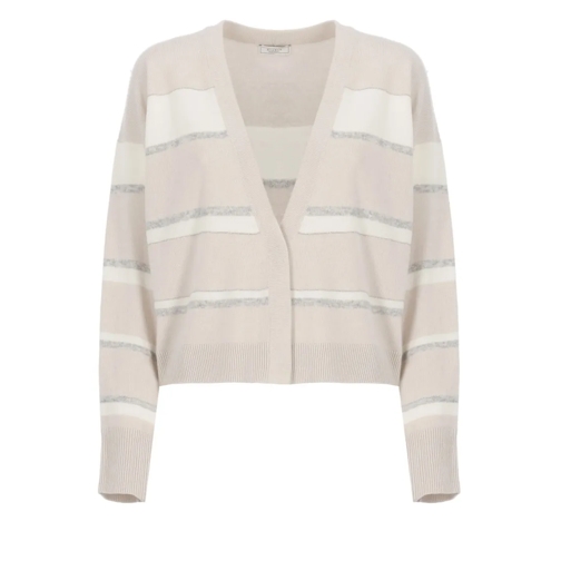 Peserico Wool Blend Cardigan Neutrals Strickjacke