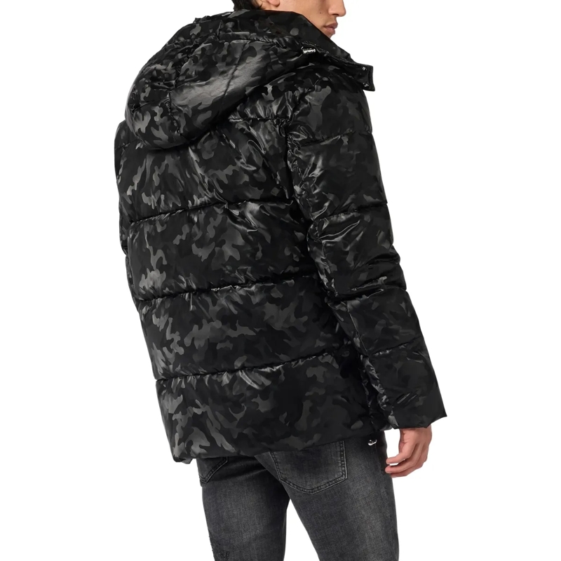 Philipp Plein Daunenjacke Nylon Jacke Camouflage schwarz(Image 2)