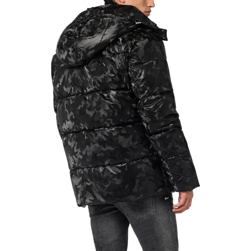 Philipp Plein Übergangsjacke Nylon Jacke Camouflage schwarz(Image 4)
