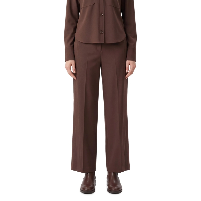 Luisa Cerano Pantalon en tissu Wide-Leg Hose aus Viskose-Mix braun(Image 2)