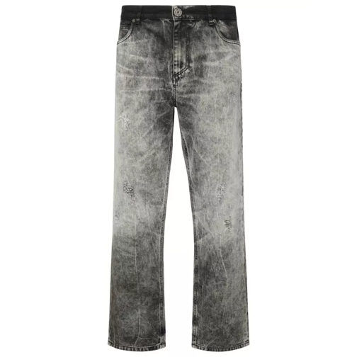 Balmain Grey Cotton Jeans Grey Jeans
