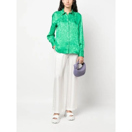 MSGM Chemisiers Abstract-Print Blouse Green