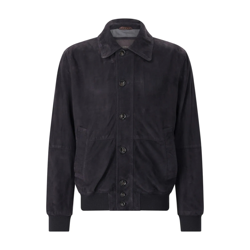 windsor. Veste de transition Jacke Paolo aus Veloursleder blau