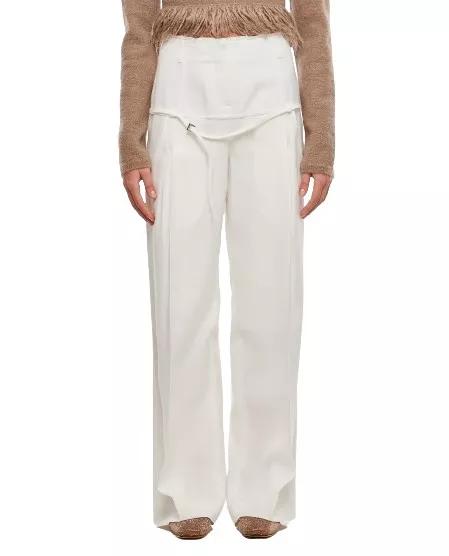 Jacquemus - Le Pantalon Criollo Viscose Trousers - Größe 40 - white