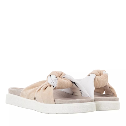 INUIKII Knot Leather Sandals White Slide