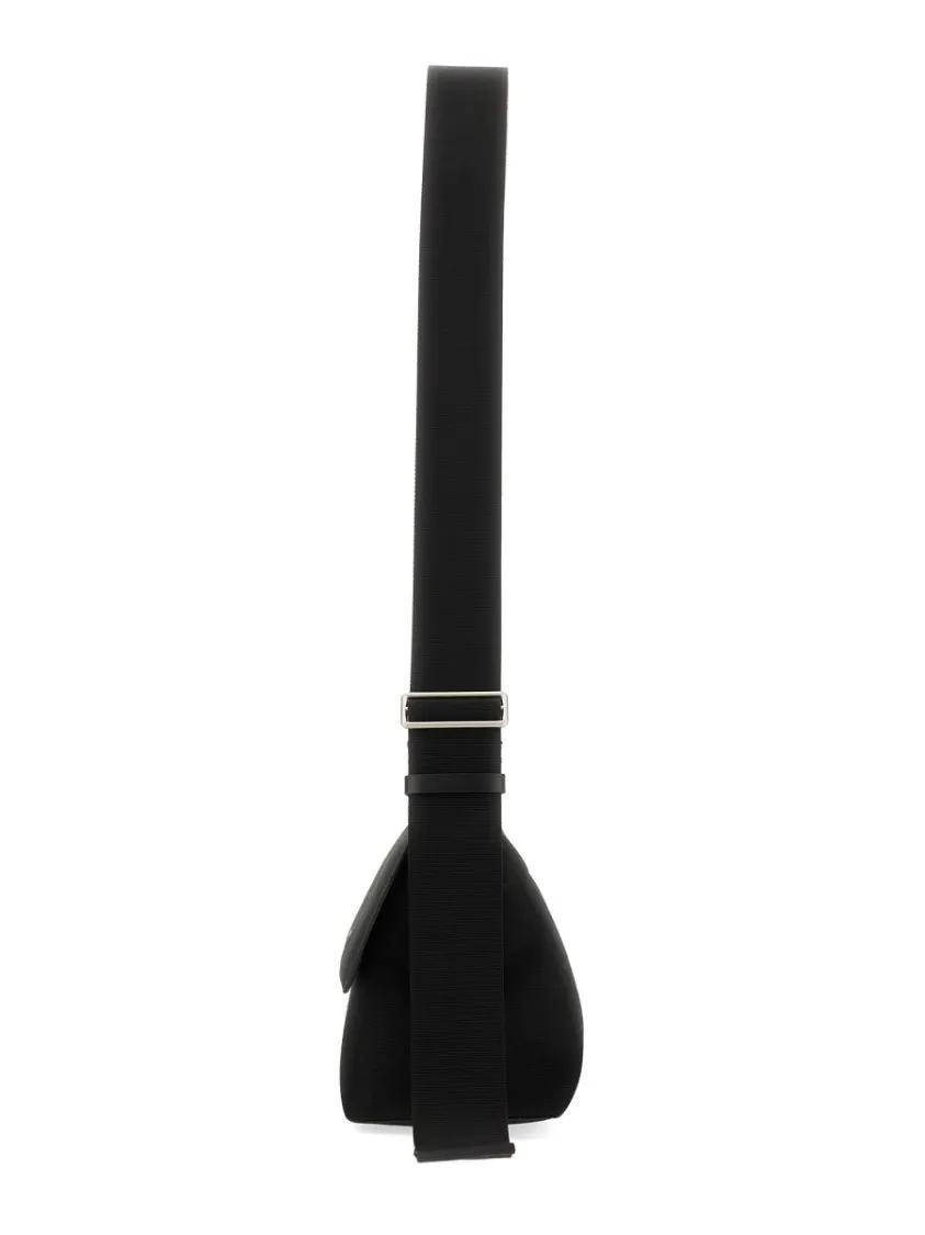 Jil Sander Hobo bags Small Cotton Shoulder Bag With Adjustable Strap in zwart