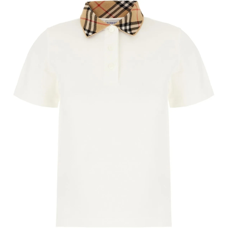 Burberry Polo Burberry Ivory piquet polo shirt none