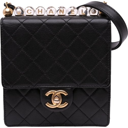 Chanel Sac à bandoulière 2019 Small Lambskin Chic Pearls Flap schwarz