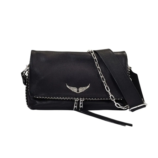 Zadig & Voltaire Schultertasche Rocky Crossbody Bag In Black Grained Leather Black