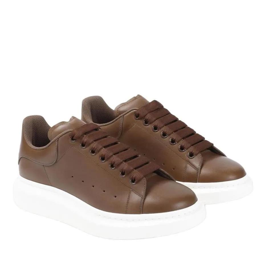 Alexander McQueen Low-Top Sneaker - Military Brown Leather Sneakers - Gr. 41,5 (EU) - in Braun - für Damen