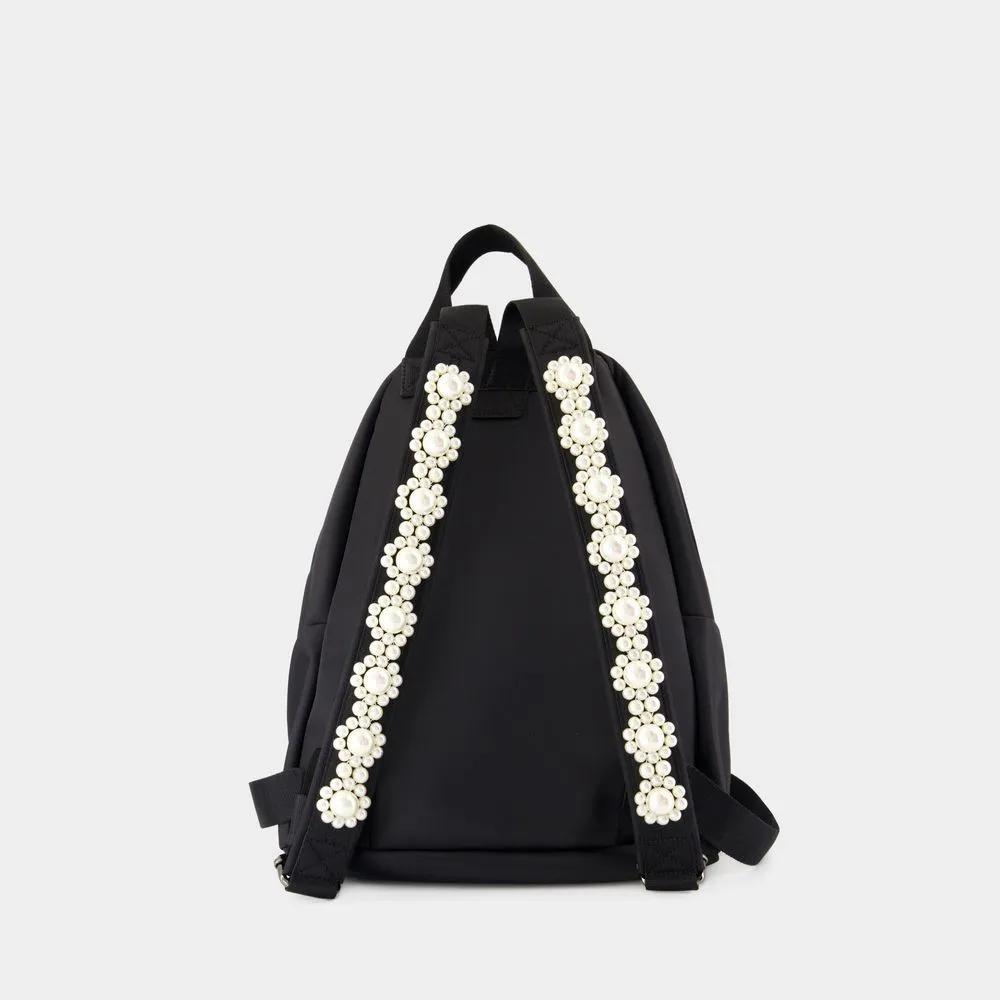 Simone Rocha Rugzakken Bow Front Backpack Nylon Black in zwart