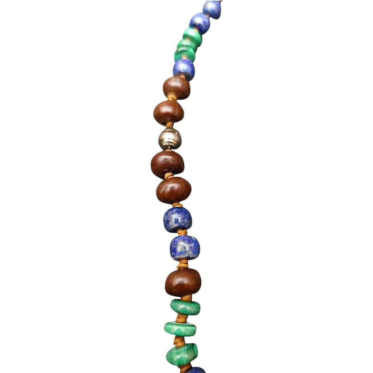 Thumbnail - CATHERINE MICHIELS Halskette - Collier sautoir medium malachite ebene lapis lazul - Gr. unisize - in Mehrfarbig - für Da...