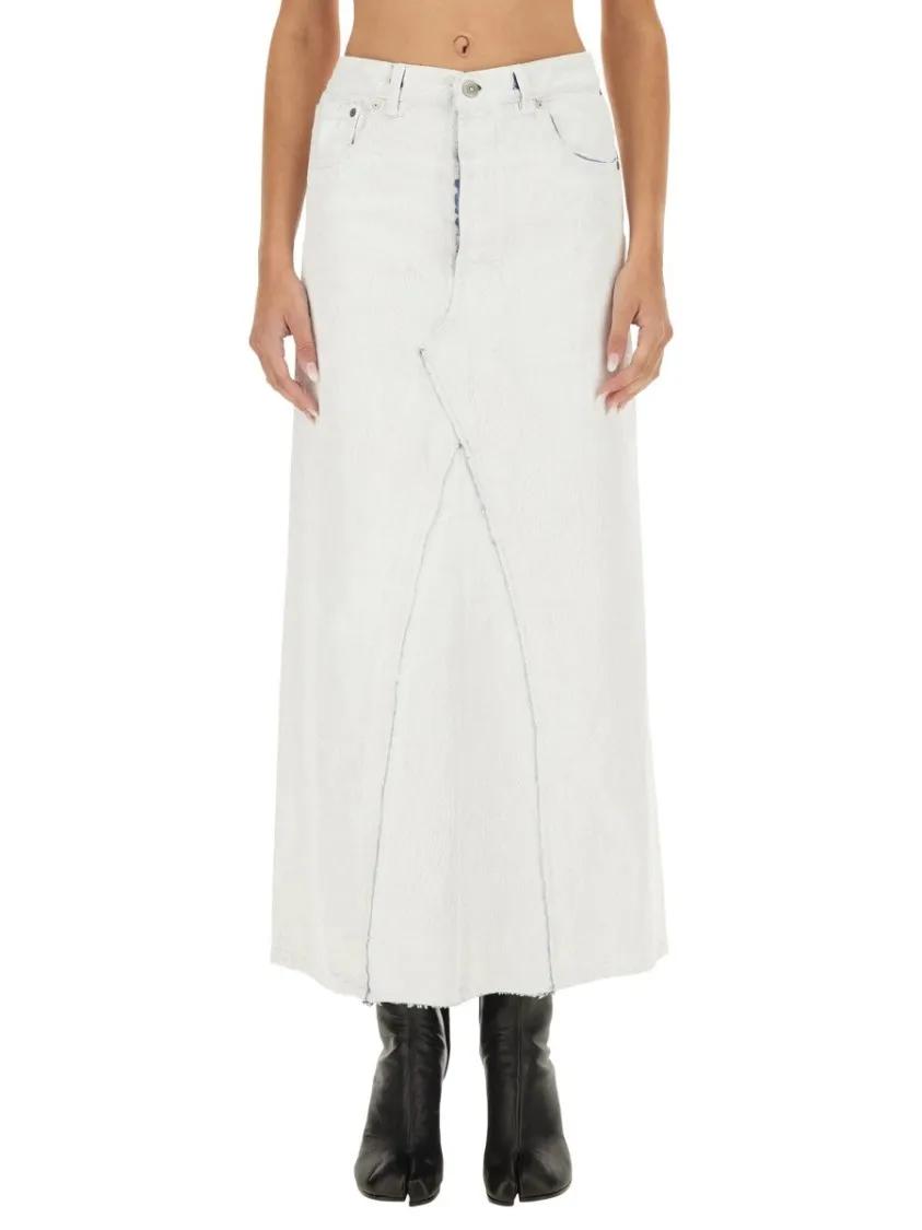 Thumbnail - Maison Margiela - Midi Skirt - Größe 38 - weiß