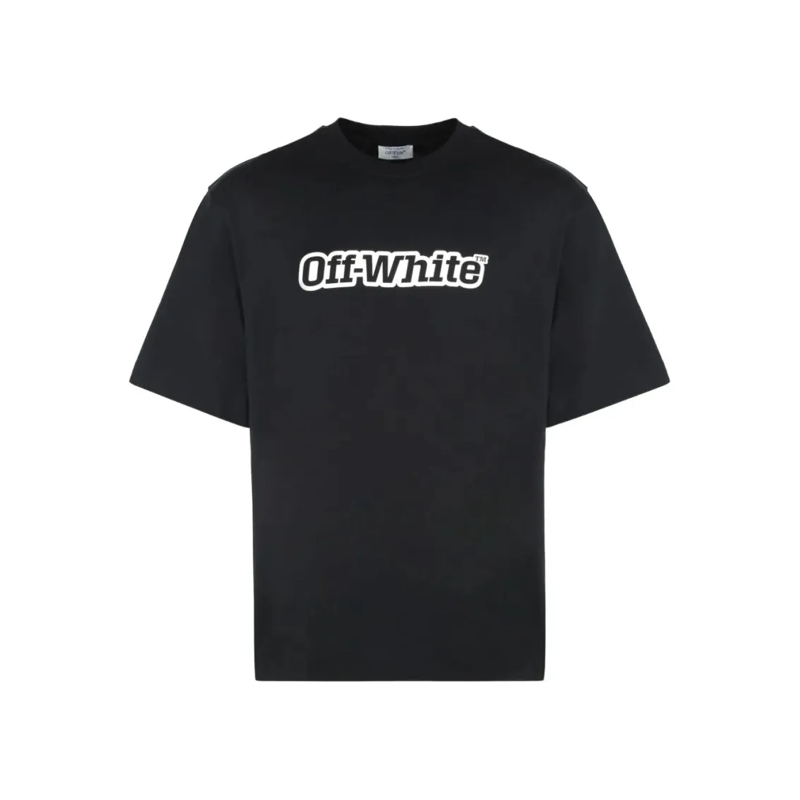 Off-White T-shirt Cropped Black T-Shirt Black