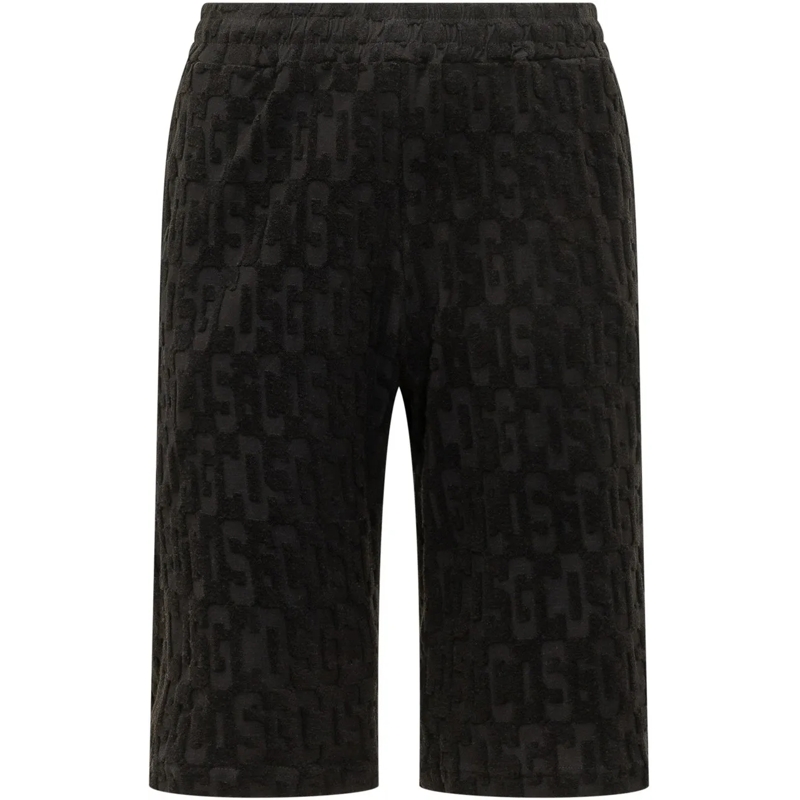 Gcds Shorts Bermuda Monogram schwarz