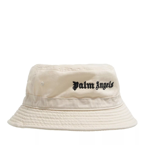 Palm Angels Classic Logo Bucket Hat Off White Black Cappello da pescatore