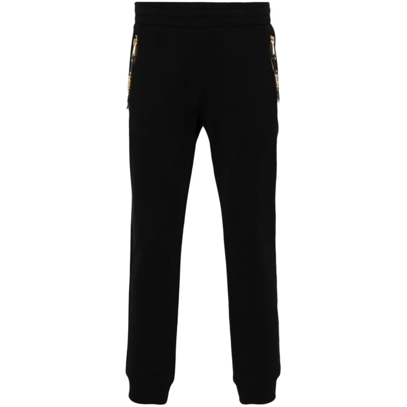 Moschino Anzugshose Black Cotton Jersey Trousers Black