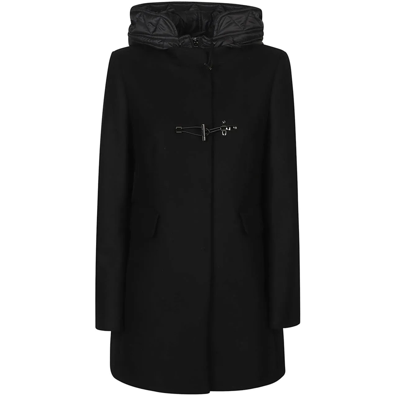 Fay Veste de transition Double Front Toggle Coat Black schwarz
