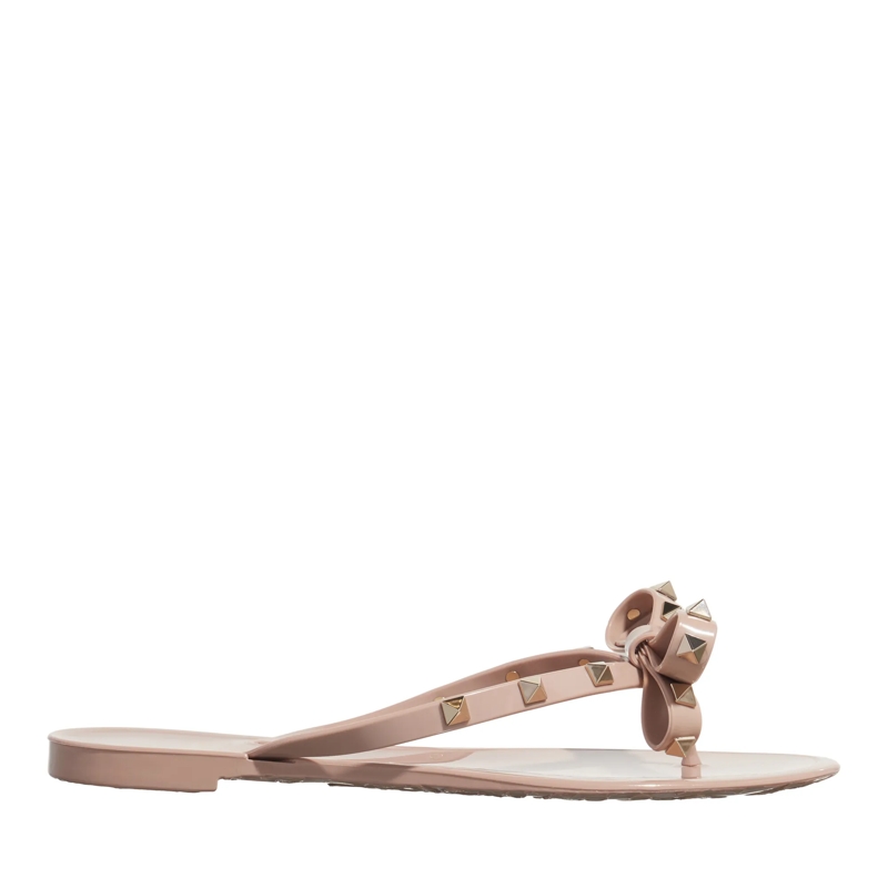 Valentino Garavani Flip Flops Thong Summer Rockstud Sandals Poudre