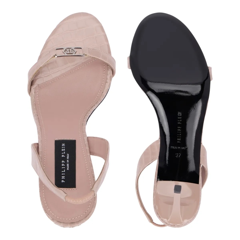 Philipp Plein Riemchensandalen High Heels Sandals Hexagon 9 beige(Image 4)