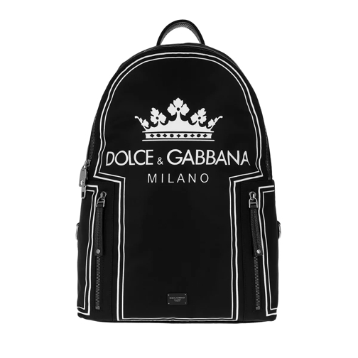 Dolce&Gabbana Vulcano Backpack Nylon Black/White Sac à dos
