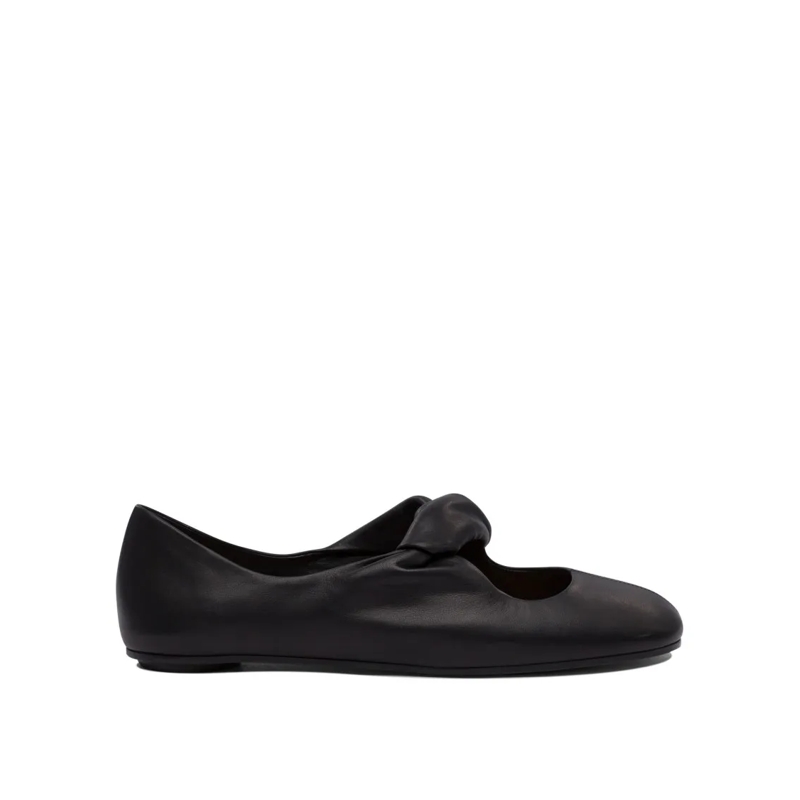 Alexander McQueen Ballerinas Twisted Detail Ballet Flats Black