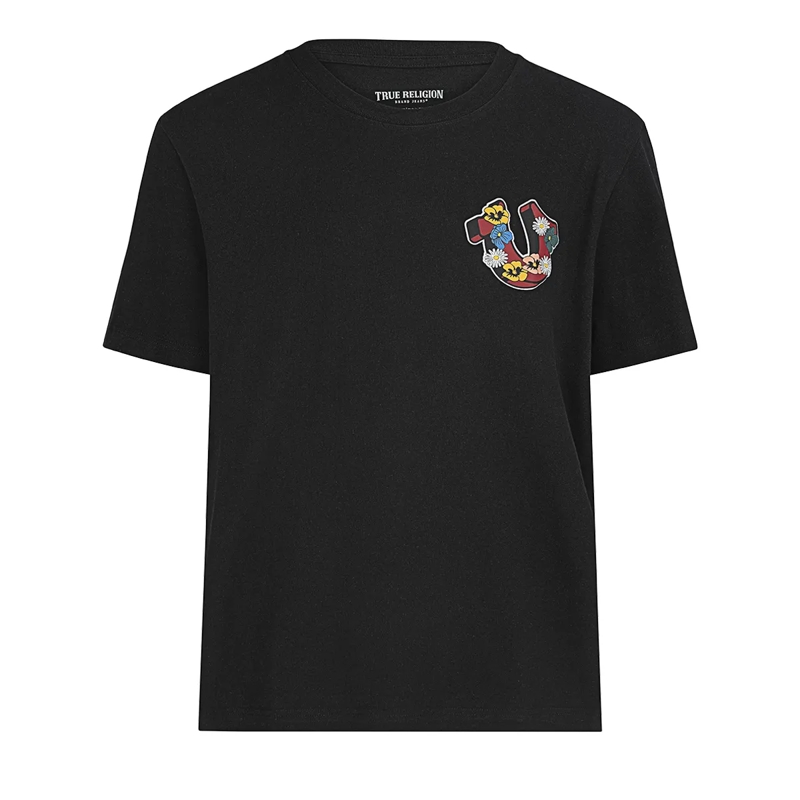 True Religion T-Shirt T-Shirt GARDEN schwarz