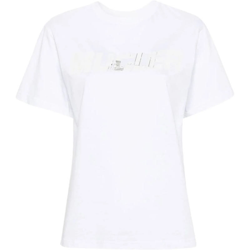 Mugler T-shirt Top Warm White weiß