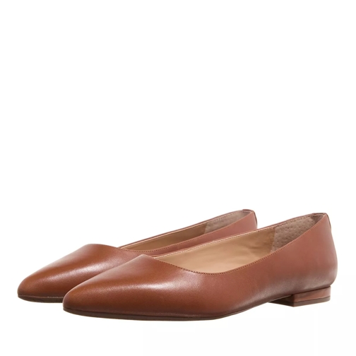 Lauren Ralph Lauren Londyn Flats Ballet Deep Saddle Tan Pantofola ballerina
