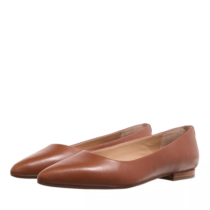 Lauren Ralph Lauren Ballerinas Londyn-Flats-Ballet Deep Saddle Tan