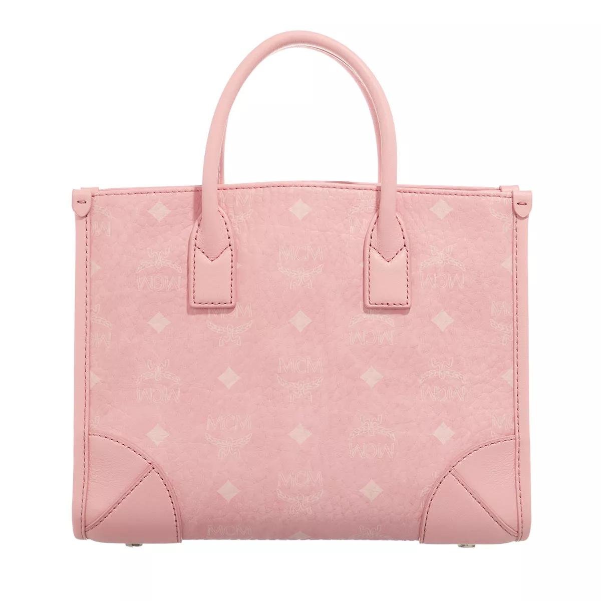 MCM Munchen Tote Small Pink Tote