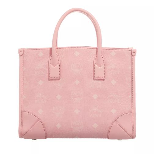 MCM Munchen Tote Small Pink Rymlig shoppingväska