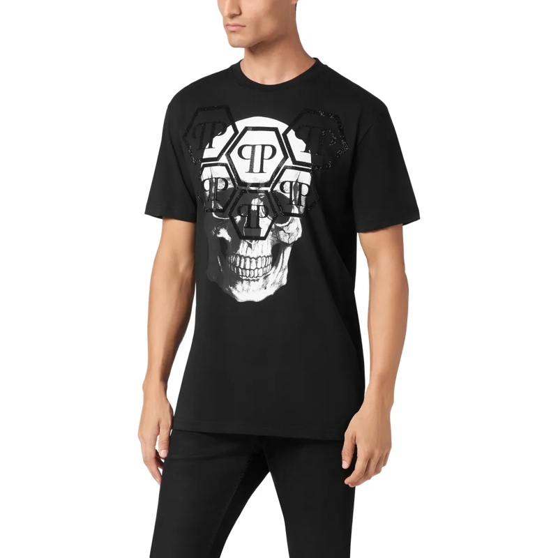 Philipp Plein T-Shirt T-Shirt Skull Mit Schmucksteinen schwarz(Image 2)
