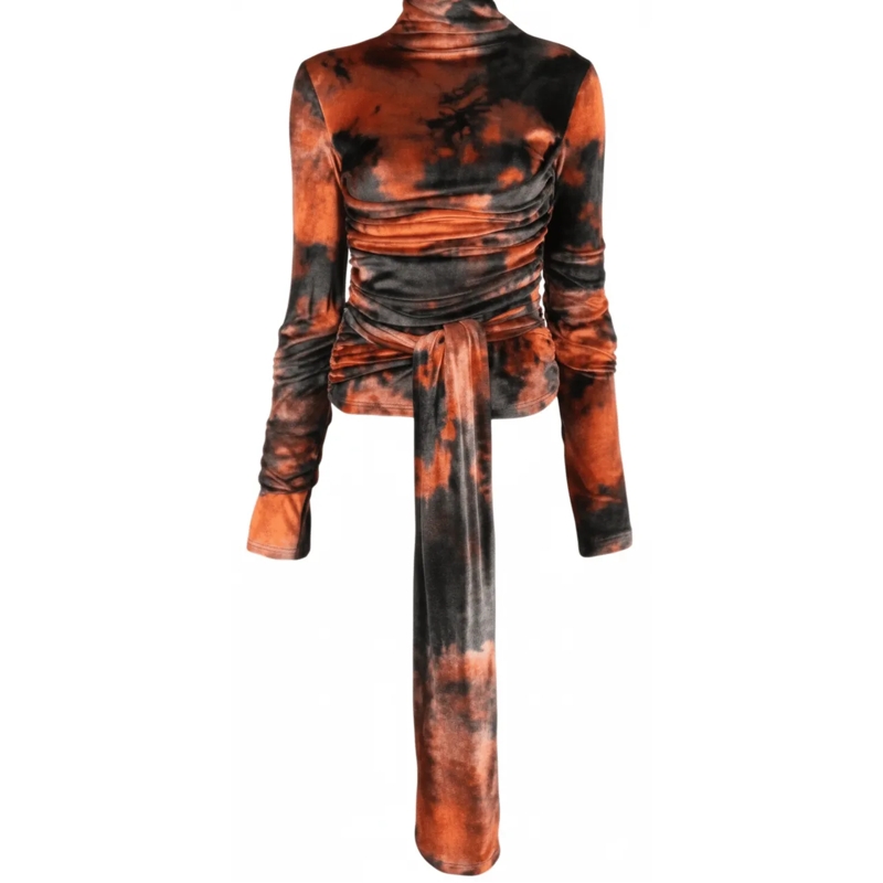 Acne Studios T-Shirt Acne Studios Longsleeve - Rust Orange mehrfarbig