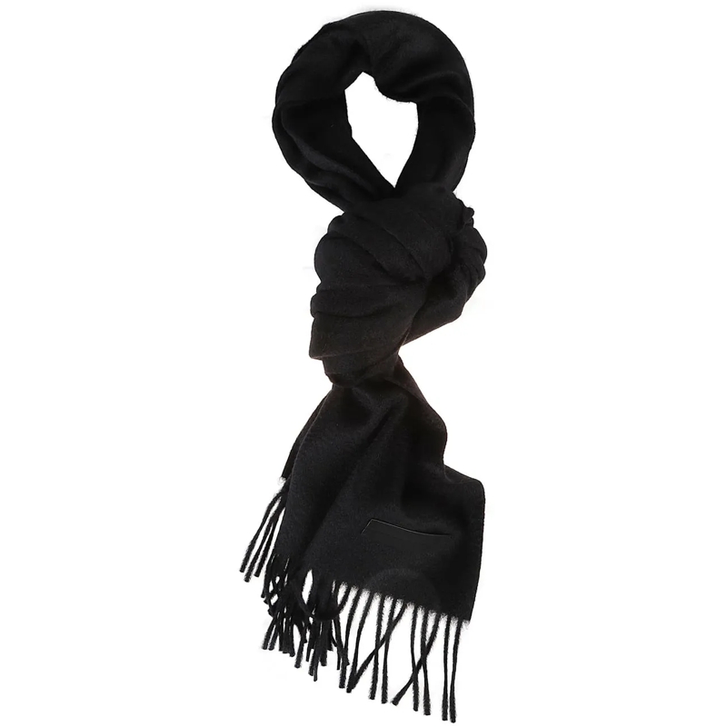 Zegna Écharpe en laine Oasi Scarf Black schwarz